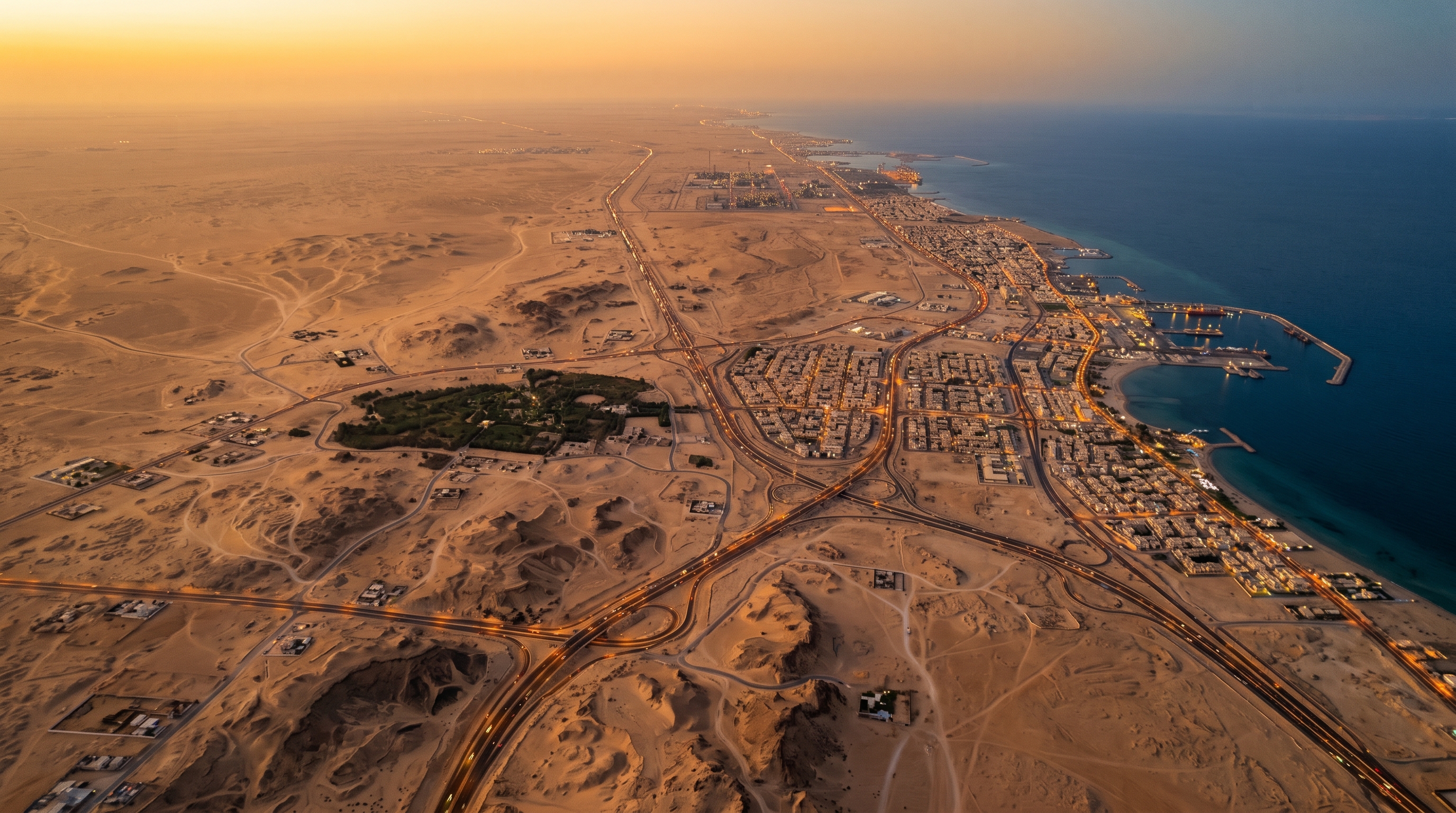 Aerial view of distribution territory